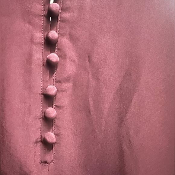 ARITZIA Wilfred Deep Red 100% Silk Sleeveless Dress - Picture 3 of 4